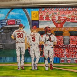 Original St. Louis Cardinals Drawing 