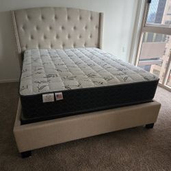 Queen Bed Frame With Mattress 