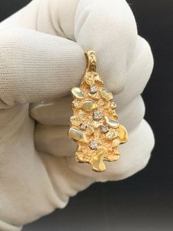 1 3/4" NUGGET DIAMOND PENDANT #17421