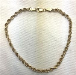 10k gold rope bracelet