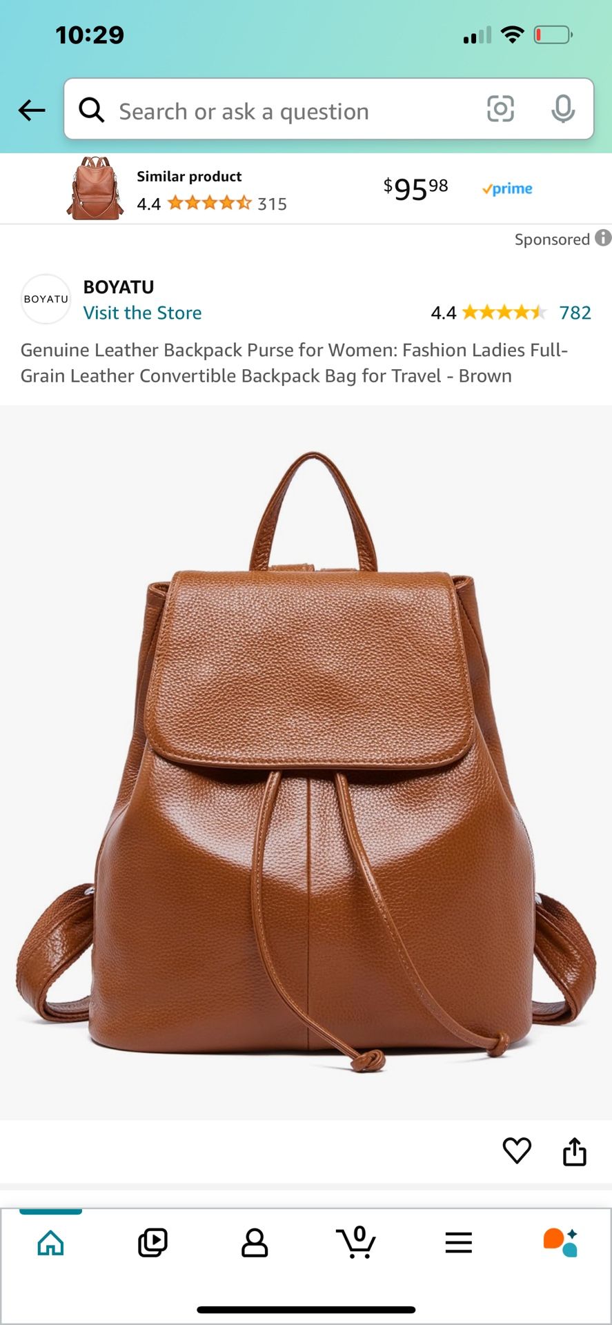 Genuine Leather Backpack Purse for Women Fashion Ladies Full Grain Leather Convertible Backpack Bag for Travel Brown for Sale in Bloomington CA OfferUp