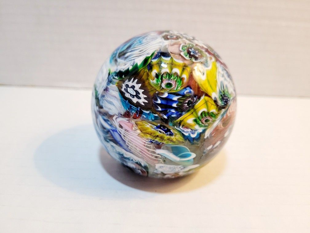 Murano Tutti Frutti Glass Paperweight 