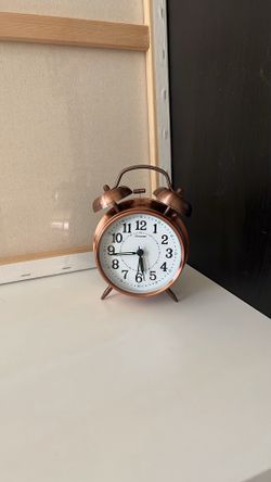 Vintage Copper Twin Bell Alarm Clock