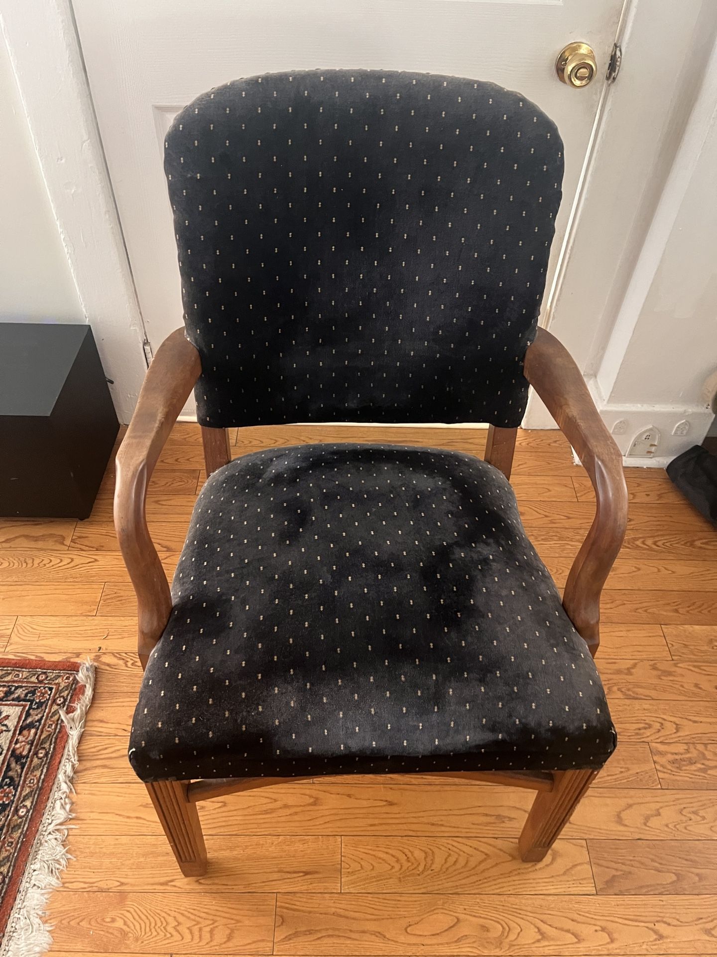 Antique Navy blue Velvet Chair