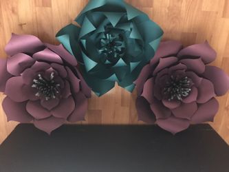 Paper flowers for decor/parties