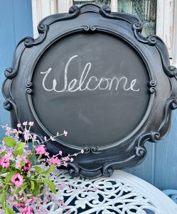 ORNATE BLACK CHALKBOARD