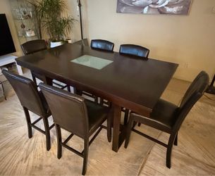 Solid Wood 7-Piece Dining Table Set