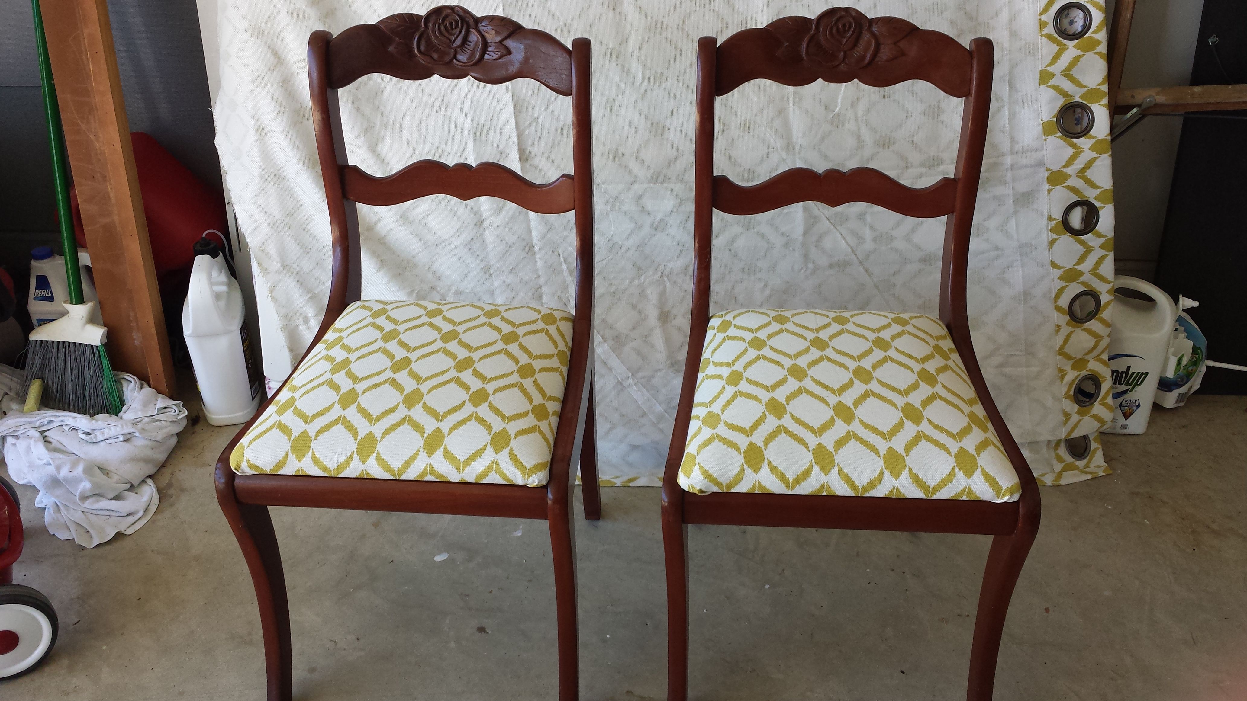 Pair of Vintage Rose Back Dining Chairs - Wildwood Cherry by Willett