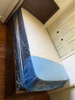 Twin Size Bed with Frame and Box Spring