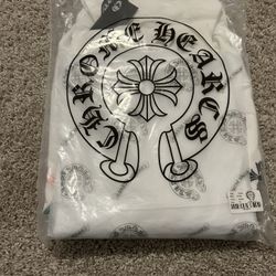 Chrome Hearts White Multi Color Cross Hoodie M
