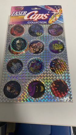 Vintage 90s Laser Caps Pogs Collection – Sealed Unopened Pack