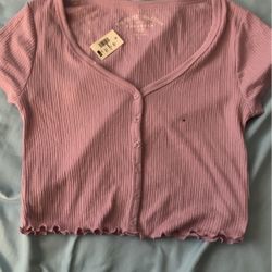 Light Purple Crop Shirt 