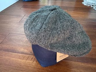 Hat Traditional Newsboy Flat Wool Cap Gray Tweed Scala Classico Dorfman Pacific