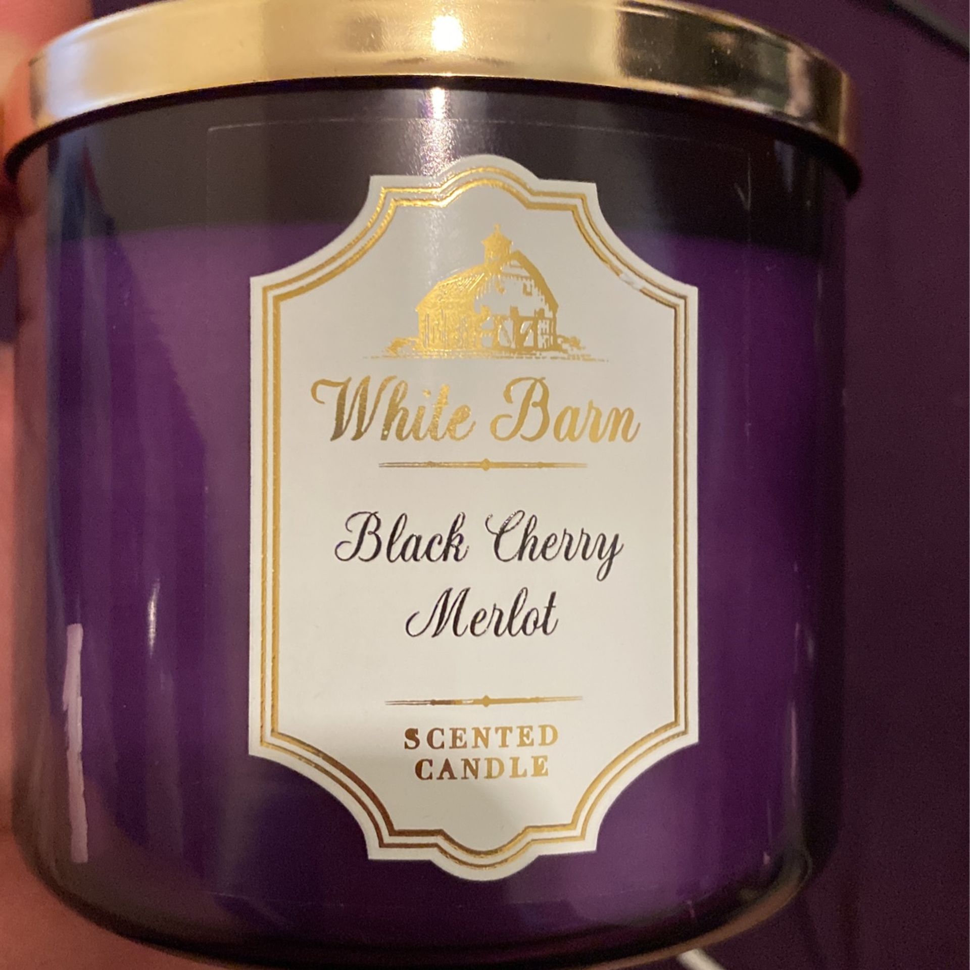 Brand new Bath and body Works three Wick candle black cherry Merlot