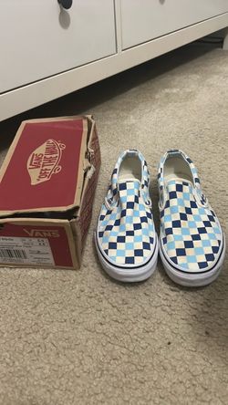 Blue checkered vans