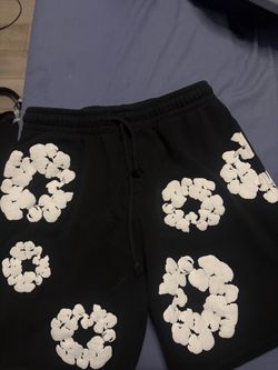 Black denim tear shorts ( read description )