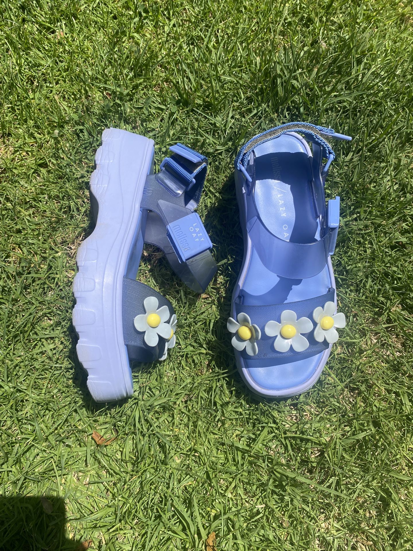 Melissa x Lazy Oaf Blue/ Yellow Size 8