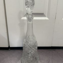 Vintage Crystal Decanter with Stopper