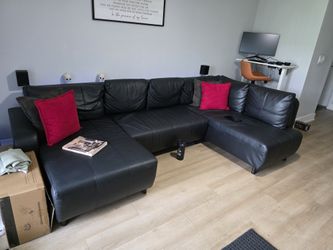 Large Leather Sectional Sofa