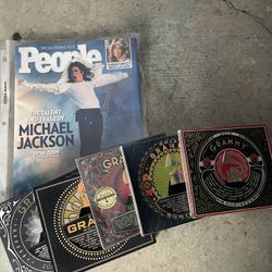 Michael Jackson Magazine + 5 Grammy CDs
