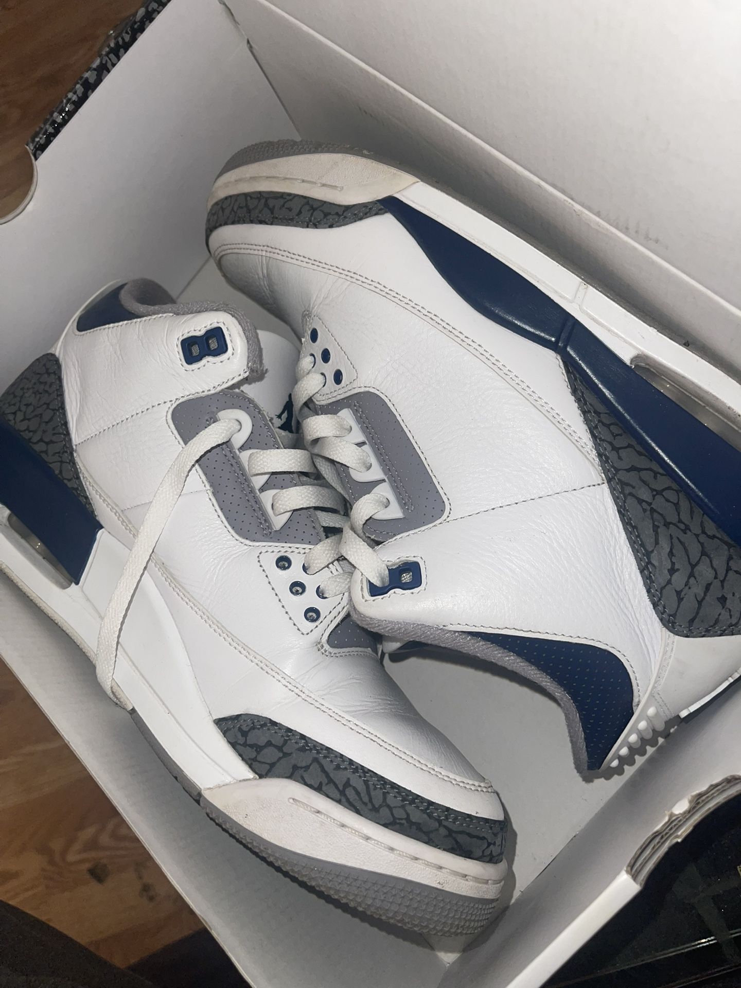 Air Jordans 3’s Retro White Midnight