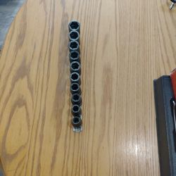 Snap On 1/2 Inch Drive 6 Point Shallow Impact Sockets 