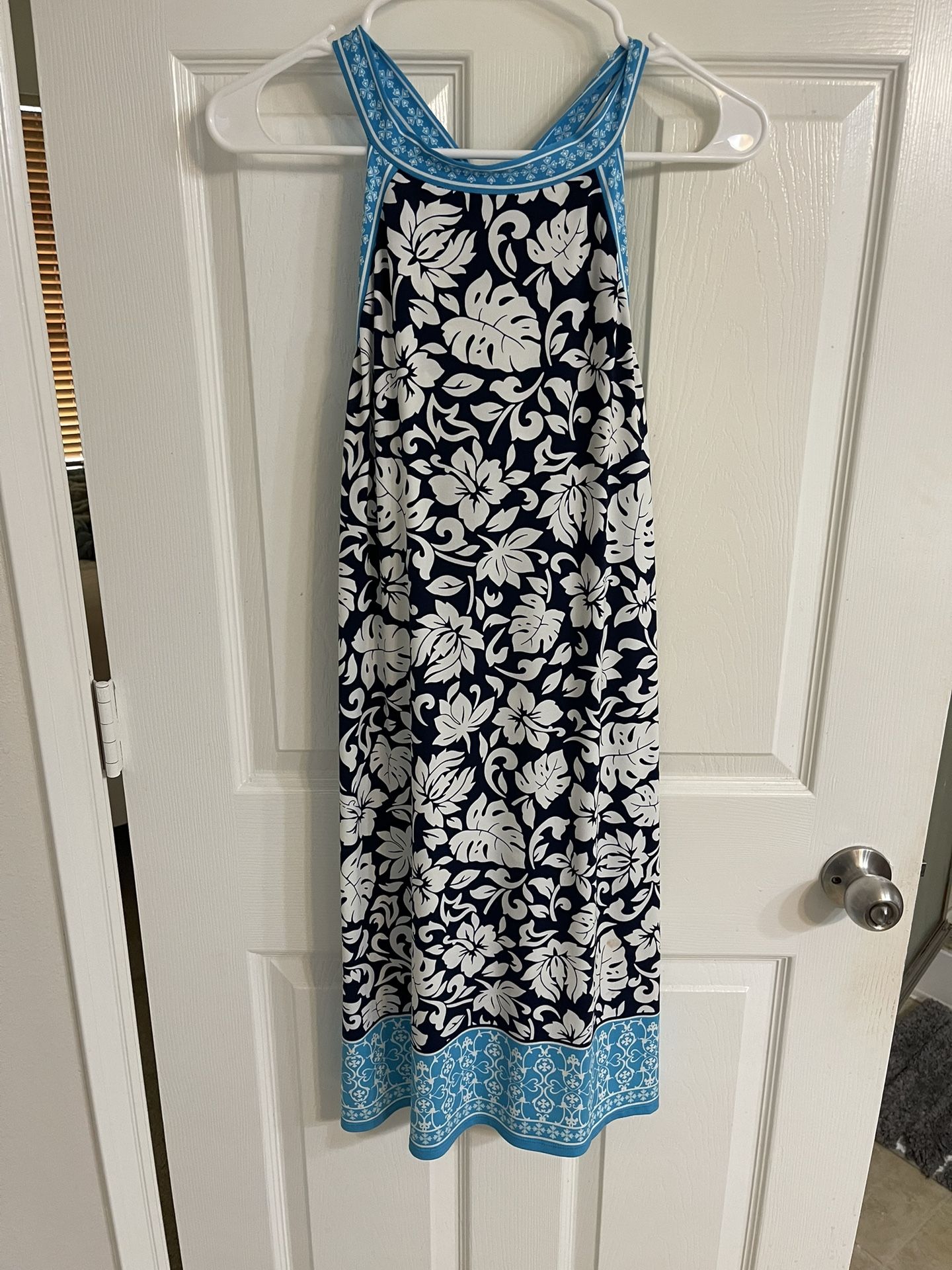 Blue Floral Summer Dress 