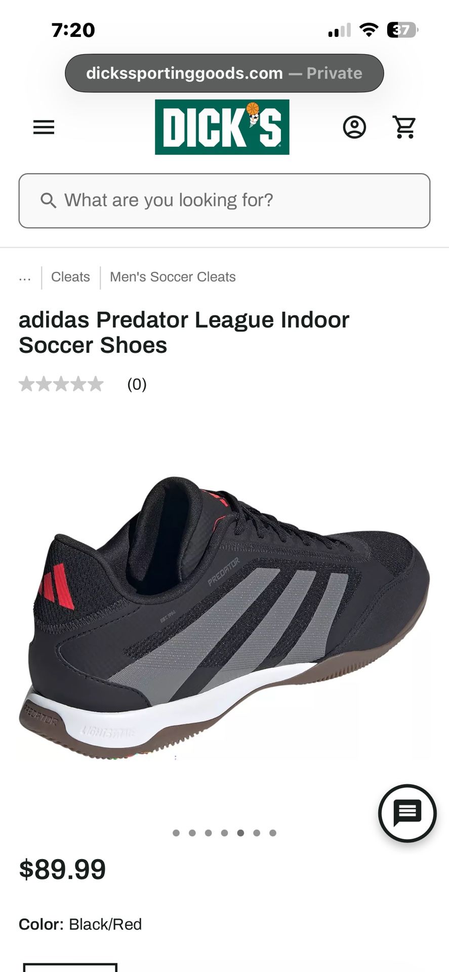 adidas predator league size 8m