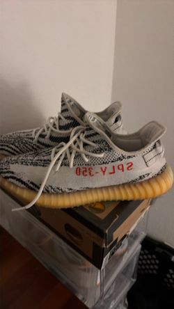 Yeezy size 12 zebra original shoe. Used