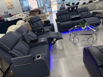 3pc Living Room Set 💙 Dark Blue Color