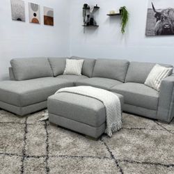 Grey Sectional Couch - Free Delivery 