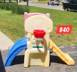 Slide  w basketball hoop