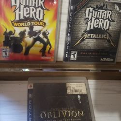 Ps3 Games ..guitar Hero  Metallica/world Tour / Oblivion 