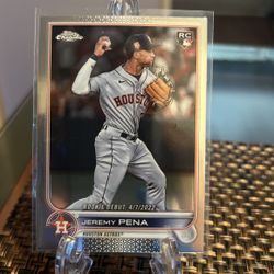 Topps Chrome 2022 Jeremy Peña Rc Card