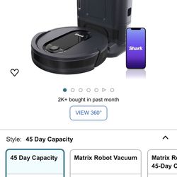 Shark IQ Robot Vacuum AV1010AE with XL Self-Empty Base, Multi-Surface Brushroll, Advanced Navigation, Wi-Fi, Compatible with Alexa, 2nd Generation (Re