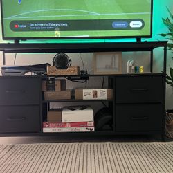 TV Stand Dresser with Power Outlets 