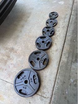 45s 35s 25s 10s 5s 2.5s weights 265 lbs Olympic