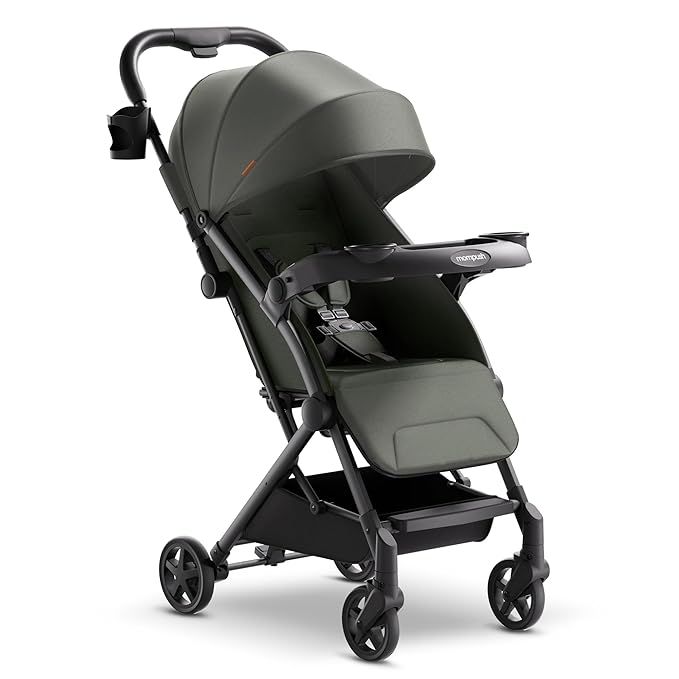 Mompush Lithe V2 Lightweight Travel Stroller, Compact Foldable Baby Stroller with Travel Bag, One-H