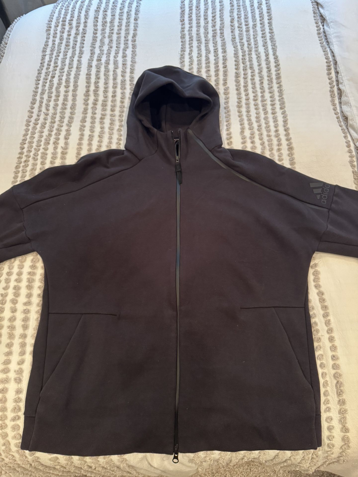 Adidas Full Zip Black Hoodie