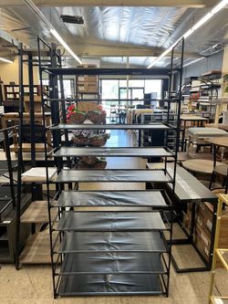 SONGMICS Shoe Rack 10-Tier Shelf Storage Organizer - Black