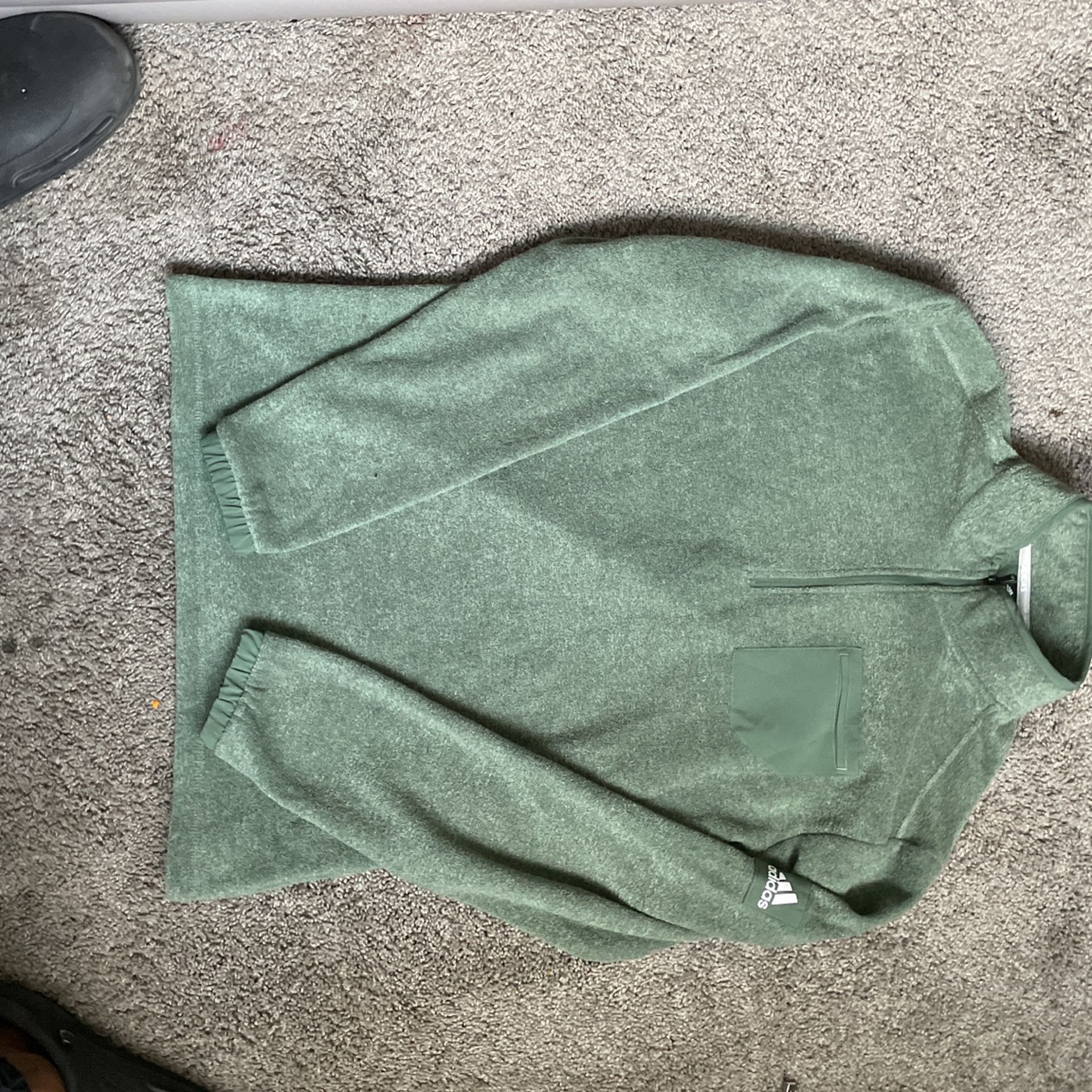 Green Adidas 1/4 Zip Fleece