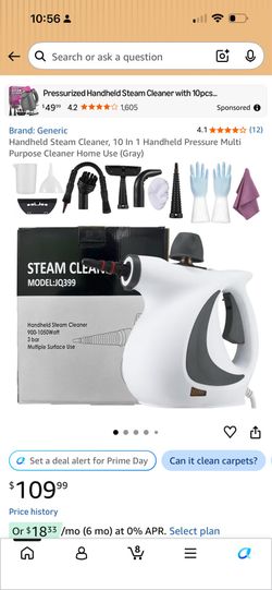 Handheld Steam Cleaner, 10 In 1 Handheld Pressure Multi Purpose Cleaner Home Use