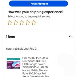 85" NEW TV, QLED 144HZ 4K AND MORE