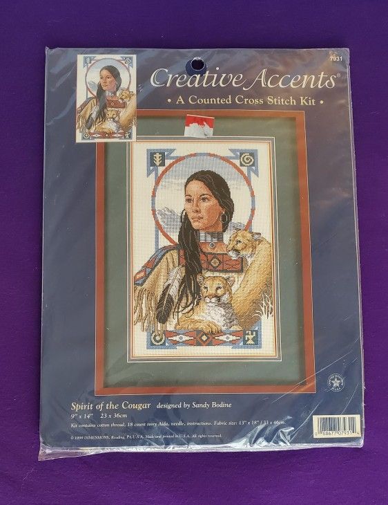 Spirit Of The Cougar Cross Stitch Kit