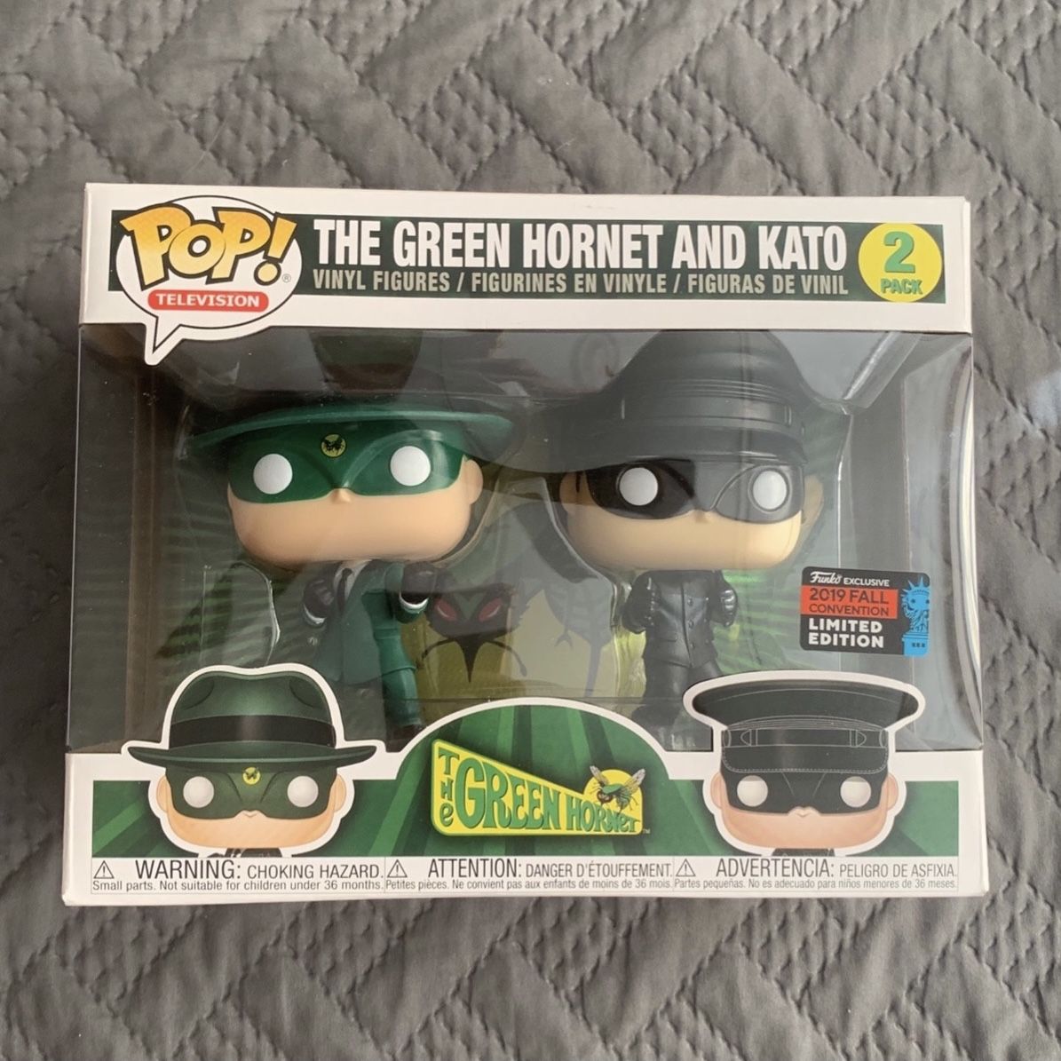 The Green Hornet and Kato FUNKO POP EXCLUSIVE 2019 FALL CONVENTION LIMITED EDITION 2PACK