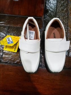 Baby Boy Smart Fit Kids White Dress Shoes Size 5