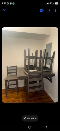 High table with 4 high stools