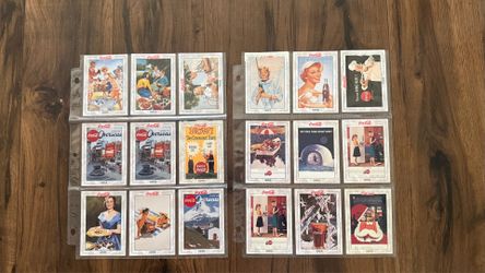 Coca cola collection cards :1953,54,55,56,57,58,62,64