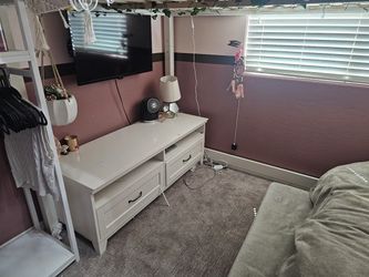 Pottery Barn Hampton Loft Bed with Media & Bookcase Set