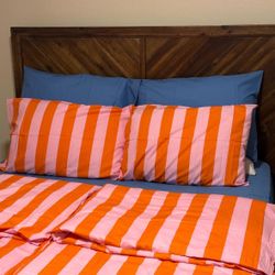 Wood Queen Bedframe ONLY - $400 OBO